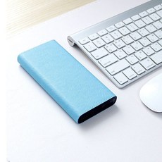 샤오미 무선 충전 보조배터리 10000m 가죽 케이스 커버, 핑크, 1개