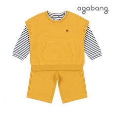 아가방 페어조끼3세트 GREEN YELLOW 01Q553201