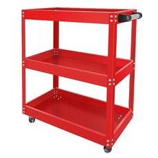 솔리드 3단 이동식 공구함 공구다이 연장 공구통 부품함 걸이대, 1개, 3단공구함