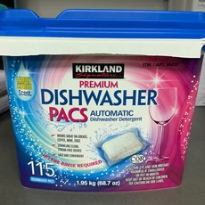 Kirkland Signature 科克蘭 洗碗機專用清潔錠 115顆, 1個