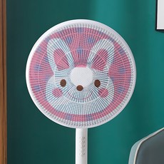 코아 메쉬 선풍기 캐릭터 안전망 16인치, 1개, 핑크토끼 1개, 핑크토끼
