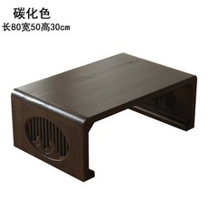 전통 찻상 다과상 우드 좌상 두 순수 개 01 테이블 개다리 호족반 ) 호두색 반상 실목(쿠션 창가 소반, 흑호두의 가로80 세로50 높이30cm, 1개