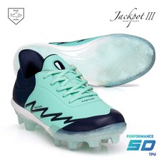 26년 캉스스튜디오 잭팟3 포인트스파이크 야구화 강스 포인트화 Mint & Navy - T04