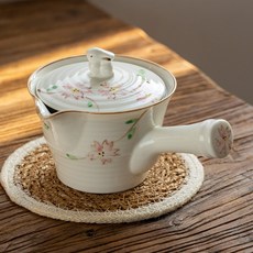 日本製手繪粉櫻花兔子茶壺 - 日式急須壺配濾網, 1個, 兔子粉櫻急須壺 *一件,301mL(含)-400mL(含)