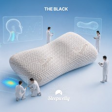 슬립웰리 더블랙 경추베개, 1개, 실버 그레이