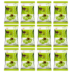 皇族 抹茶日式麻糬大福，Q彈口感，獨立包裝，道地日式風味，下午茶點心首選, 120g, 12套