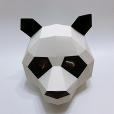 紙動物面具 熊貓面具 Youtube活動派對面具, 熊貓