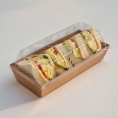 키친코디 크라프트 샌드위치용기 직사각 190*85*35mm, 1세트, 50개