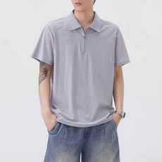 polo衫男上衣涼感衣冰絲運動上衣大尺碼休閒短袖夏天透氣寬鬆翻領上衣吸濕排汗商務工作寬鬆POLO衫薄上衣男士青年短袖上衣-