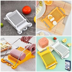 감자 슬라이서 다용도 압착기 두부 소시지 컷팅 도구, 1개, 옐로우 1개