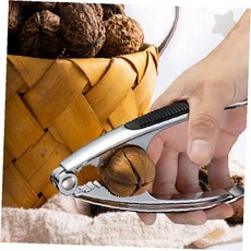 견과류 껍질 제거 크래커 호두 알밤 까는 도구 스테인리스 집게 망치 세트 주방, 1개, 블랙그립 견과류까기