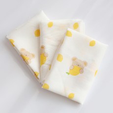 코코자네 국내생산 밤부100 손수건, 레몬베베, 1개, 1개입, 10.밤부100% 엠보손수건-레몬베베X10장