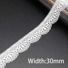 (5 미터/로트) 흰색 탄성 레이스 원단 속옷 스트레치 트림 DIY 공예 바느질, 28, 1개