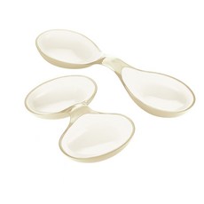 Guzzini Grace 創意點心盤 - 多色可選，增添餐桌美學與生活品味, 白, 1個