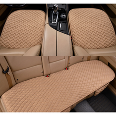 고고스 자동차 방석 친환경 마소재 사계절용 마티즈 스파크 모닝 레이 스마트 포투 경차전용, 1개, 베이지(세트-앞좌석2뒷좌석1)
