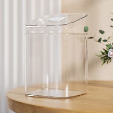 透明密封儲物罐，廚房收納保鮮罐，多功能優格儲存罐，食品級材質，防潮保鮮, 800ml玻璃內膽, 1個