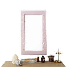 리비니아 핑크 조명 라인 LED 수납형 벽걸이 스탠드 쥬얼리 거울