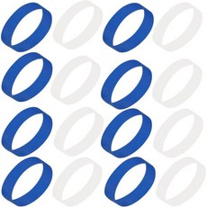 16개 세트 SIK 고무 밴드 3인치 파란색 스키 바인딩 브레이크 유지 겨울 스포츠 액세서리, Blue+white