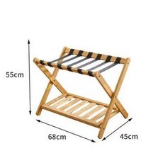 여행가방 거치대 리조트용 다용도 정리선반 러기지랙, 1단, 내추럴 컬러 업그레이드