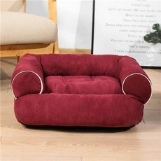 겨울 따뜻한 소형견 하우스 사계절 만능 세탁 가능한 겨울 펫 용품, S, 적포도주