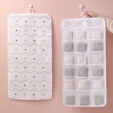 놀자리빙 벽걸이 속옷 양말 수납 걸이 가방 포켓 18칸, 1개