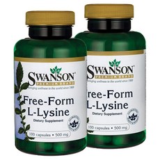 Swanson 斯旺森 游離型左旋離胺酸膠囊 500mg, 100顆, 2罐