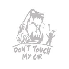不要碰我的車 壓路機 反光 後檔防水車貼 趣味警告, 2, 1個