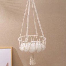 Tiger Pavilion 고양이 바구니 해먹, 1개, 화이트