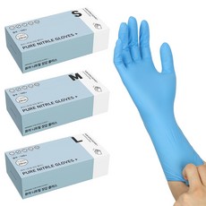 어니우니 식품용 손목긴 니트릴장갑 플러스 100매, 100개, S, 블루