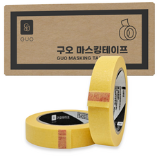 종이 마스킹테이프 노랑 폭24mm x 길이40m, 80개
