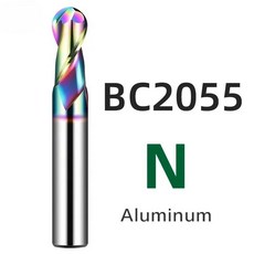 컷쏘 절단톱 전기공구 직소 SIQI 볼 노즈 엔드밀 C 머시닝 커터 솔리드 카바이드 라디우스 공구 DLC 코팅 합금 알루미늄 구리 스테인리스강 R0.5 용, 04 BC2055, 24 R0.75xD4x3x50