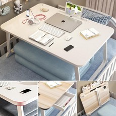 접이식 독서 노트북 테이블 다용도 간이 침대용 어린이 좌식책상, 일반형ㅡ블랙