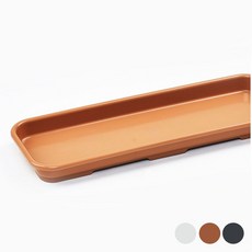 청운 뷰티박스 화분받침 직사각 초화 작물재배 텃밭 화분받이, 1호, 화이트, 1개