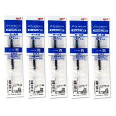 유니 제트스트림 유성볼펜 0.7mm SXN-150-07, 5개, 0.7 리필심 청색
