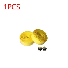 갈색 2pcs 자전거 핸들 바 테이프 비 슬립 사이클링 스폰지 벨트, 01 China Mainland, 07 Yellow 1pc