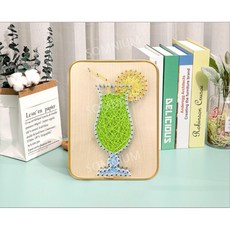 스트링아트 도안 DIY 나무 보드 공예품 장식품 소품 만들기, 15x20, 주스