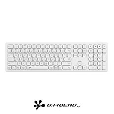 【B.Friend】RB730無線雙模智能鍵盤 藍牙2.4G無線靜音剪刀腳鍵盤, 時尚白