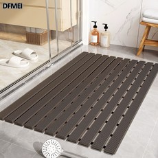 DFMEI 防滑浴室墊衛生間隔水洗澡淋浴防摔腳踩踏廁所隔水排水腳墊子, 1個, 深灰