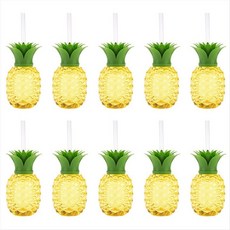 플라스틱 파인애플 컵 빨대 컵 루우 생일 파티 장식 여름 해변 마시는 컵