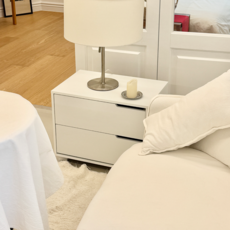 [국내제작 완제품배송 무료배송] 윈썸 베이 600 2단 기본형 서랍장, 화이트