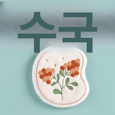 걸이형 손수건 흡수력 좋은 욕실용 레트로 플라워 극세사, 1개, 수국