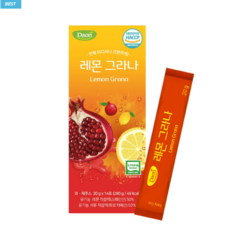 [레몬그라나] 유기농 레몬석류즙 스틱형, 4개, 280ml