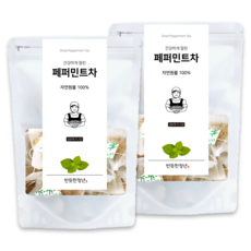 페퍼민트차 생분해 티백 HACCP 인증, 1g, 2개, 30개입