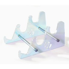 쓰임새 키보드 거치대 보관함 진열대 정리 아크릴, 1개, 오로라 3단
