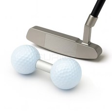 더블 퍼팅 연습볼 듀얼펏 퍼팅연습기, 화이트, 1개