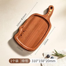 臺灣出貨 烏檀木牛排板 輔食砧板 切水果 小菜板 托盤 麵包西餐專用餐盤 熟食, 1個, 喵咪款丨中號】整木牛排板（31*15.8,【真整木丨健康安全】