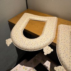 U型馬桶坐墊 鋪棉可水洗 適用於各式馬桶, 1個, 黃色貓