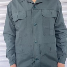 夏季薄款工作服長袖套裝 多口袋耐磨汽修服, 1個, 長袖上衣薄款-1件,180/96A, N/A