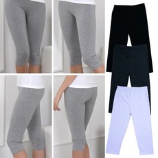 (보신각)여성 8부 레깅스 면스판 요가 쫄바지 여성 미아모르 보신각 그레이 국산 부속