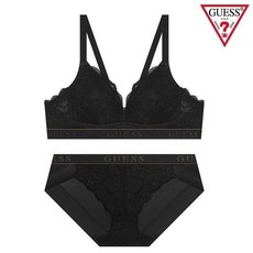 [백화점정품] 게스 언더웨어 [선물포장] 골드라인 브라렛팬티세트 GDWBRBP912BK